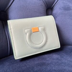 Salvatore Ferragamo Blue Leather Wallet